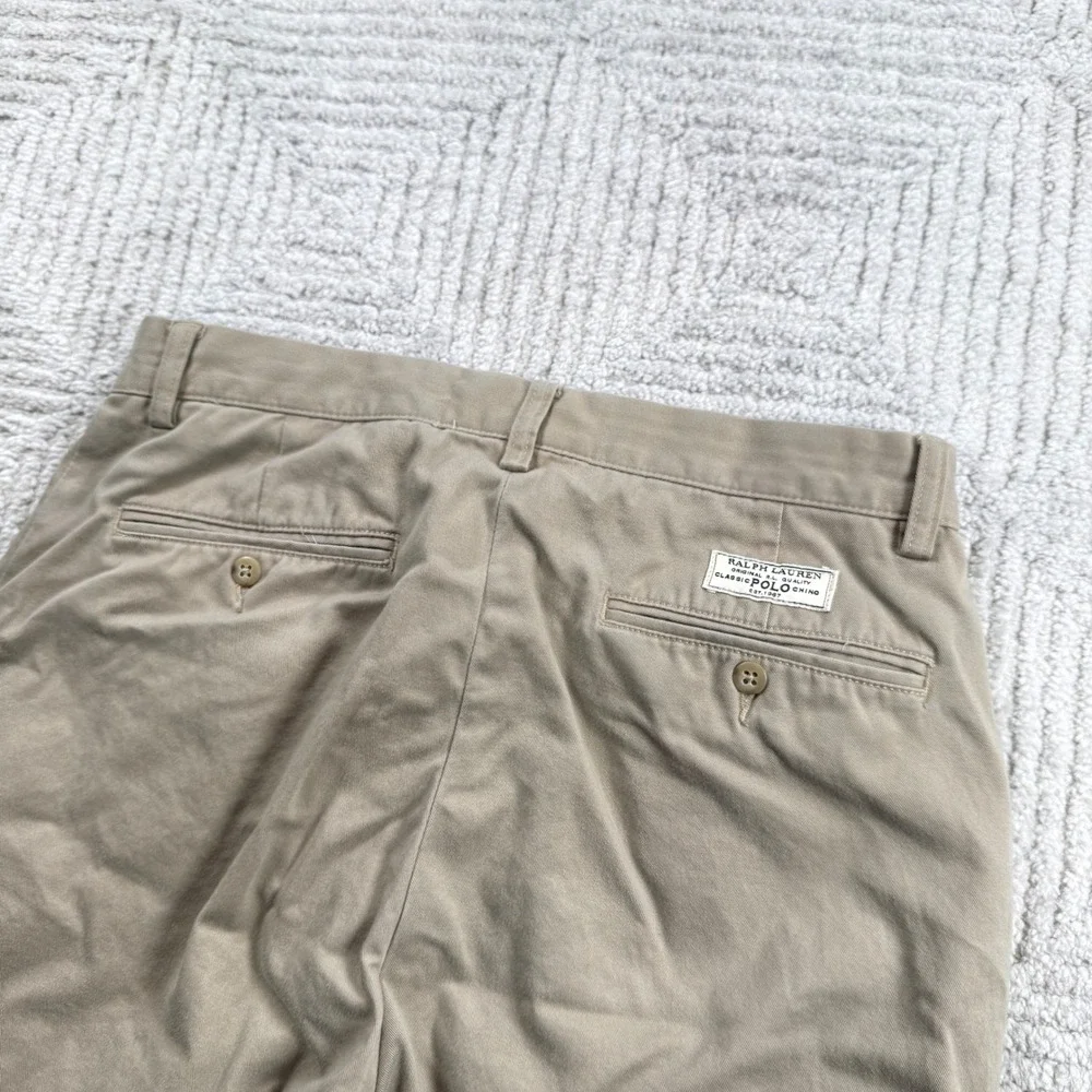 Polo Ralph Lauren Prospect Pant Mens 32x32 Khaki Cotton Chino Straight VTG Y2K